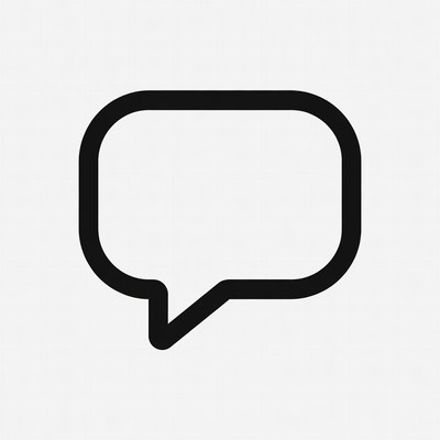 Empty Black Speech Bubble Icon