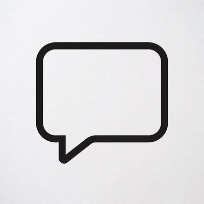 Black speech bubble icon