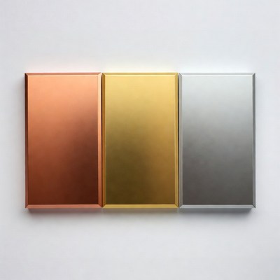 Copper Gold Silver Metal Panels