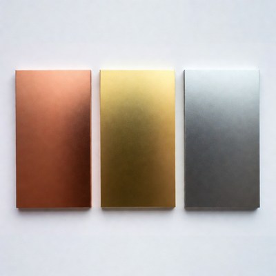 Three Metallic Gradient Panels
