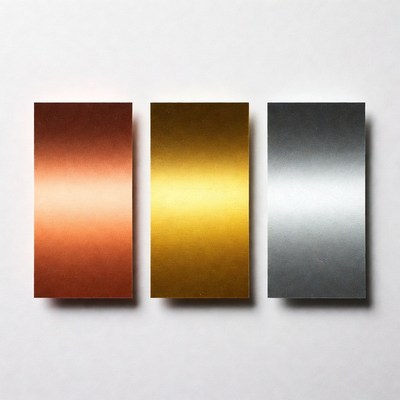Copper Gold Silver Gradient Cards