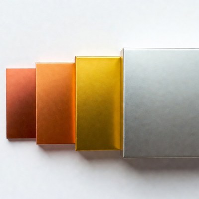 Gradient Colored Boxes on White