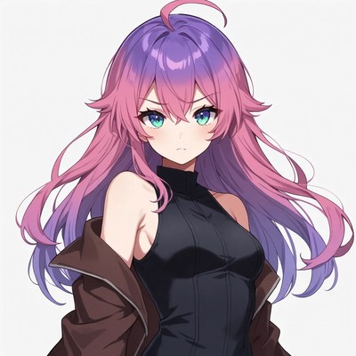 Anime girl with pink hair