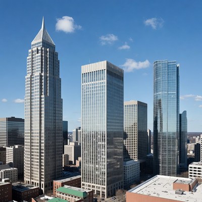 Skyscrapers in Charlotte skyline