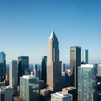 Charlotte Skyline with Bank of America Tower