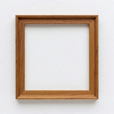 Empty Wooden Picture Frame