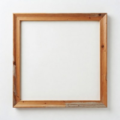 Empty Wooden Picture Frame