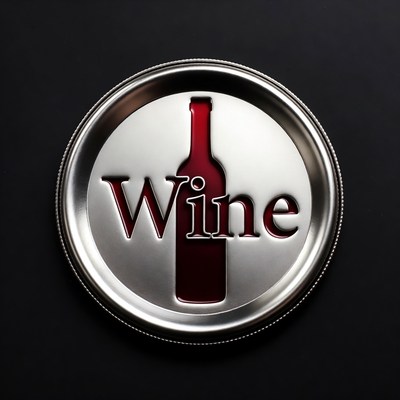 Wine Bottle on Silver Tray