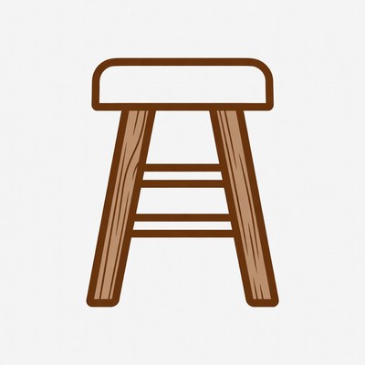 Wooden Stool Illustration