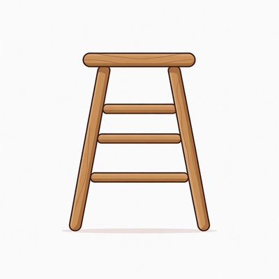 Wooden Stool Illustration
