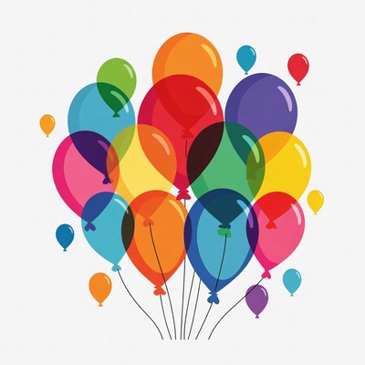 Colorful Balloons Clipart Bunch