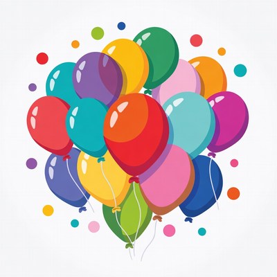 Colorful Balloons Clipart Bunch