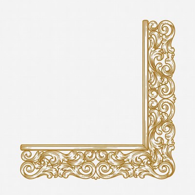 Gold Ornate Corner Border