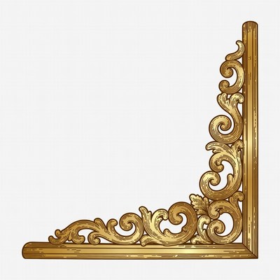 Golden Ornate Corner Border