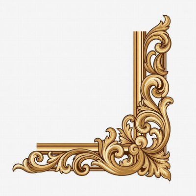 Golden Ornate Corner Border