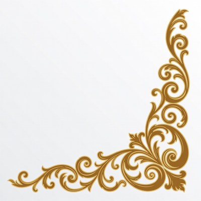 Golden Ornate Corner Border