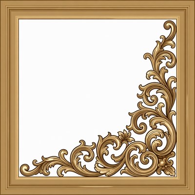Gold Ornate Frame Corner Clipart