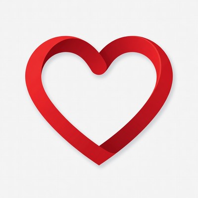 3D Red Heart Illustration