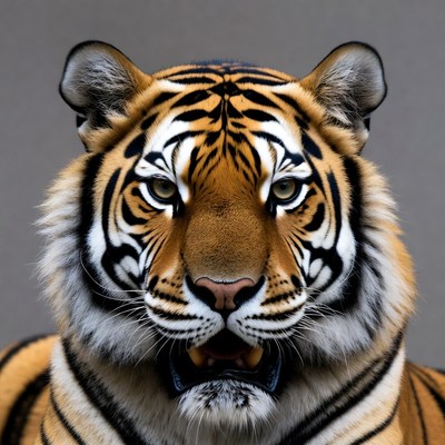 Close-up tiger roaring