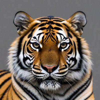 Close-up tiger portrait