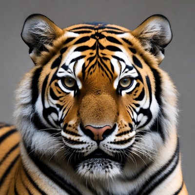Close-up tiger face portrait