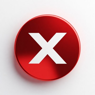 Red circle with white X