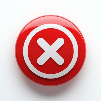 Red X Button Icon