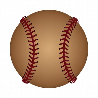 Baseball on white background