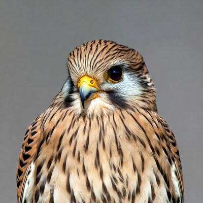 Closeup of kestrel falcon