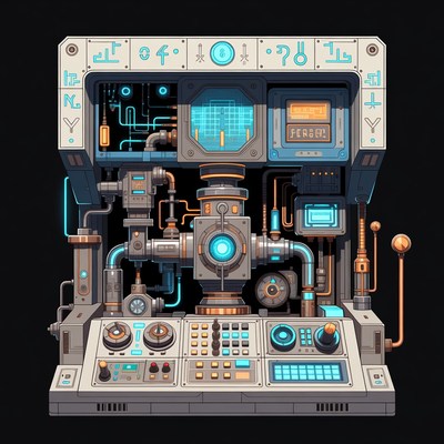 Futuristic Sci-Fi Control Panel