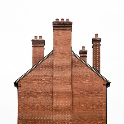 Red Brick House with Chimneys