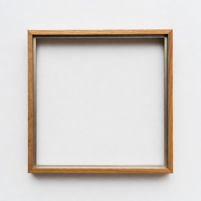 Empty Wooden Picture Frame