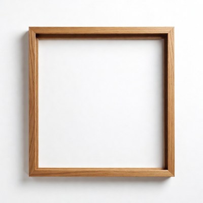 Empty Wooden Picture Frame