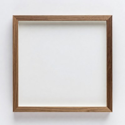 Empty Walnut Wood Picture Frame