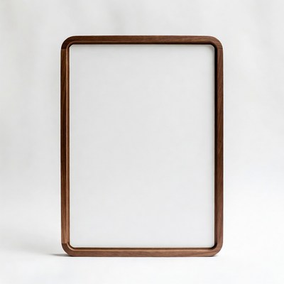 Wooden Frame with White Blank Sign