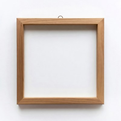 Empty Wooden Picture Frame