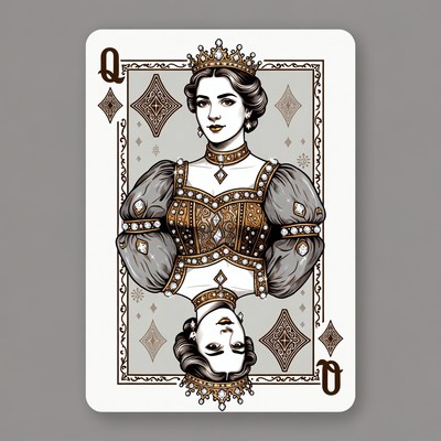 Queen of Diamonds Playing Card