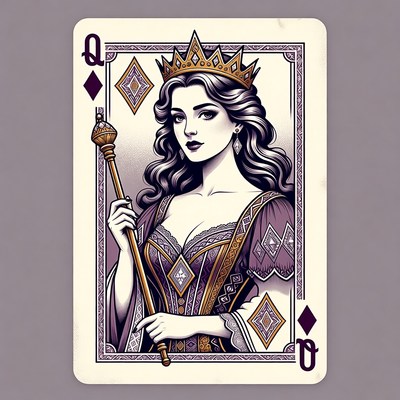 Queen of Diamonds Playing Card