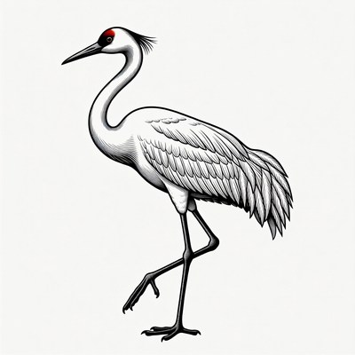 Sandhill Crane Illustration