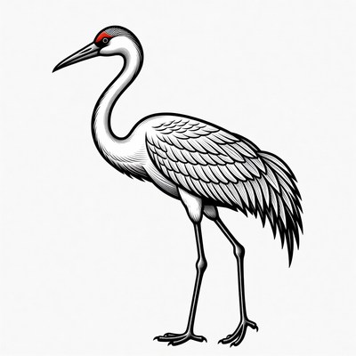 Sandhill Crane Illustration