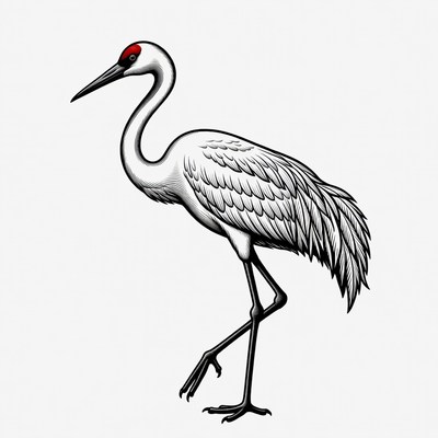 Sandhill Crane Illustration