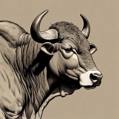 Bull Head Illustration