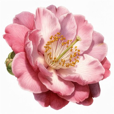 Pink Camellia Flower Bloom