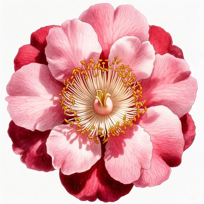 Pink Rose Flower Closeup