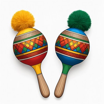 Colorful Maracas with Tassels
