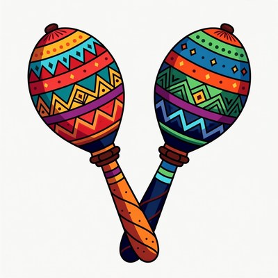 Colorful Maracas Illustration