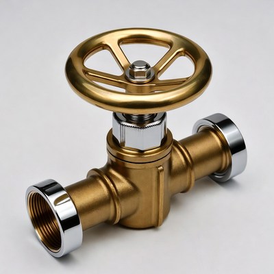 Golden Brass Gate Valve