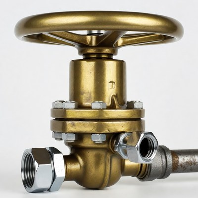 Brass Valve with Wheel Handle
