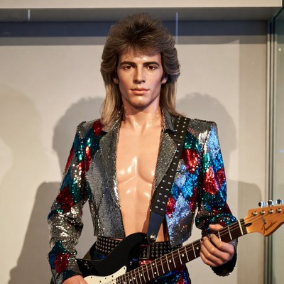 David Bowie Wax Figure with Guitar