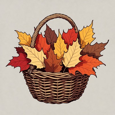 Basket of Autumn Leaves